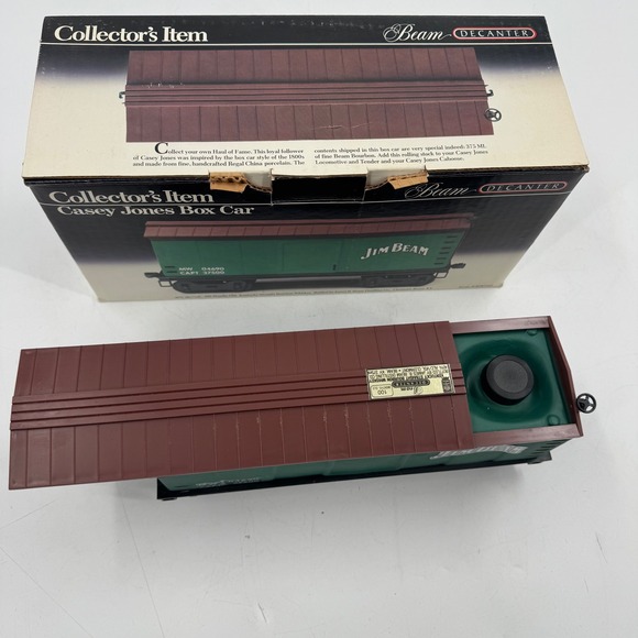 Jim Beam Decanter Casey Jones Box Car Collector Item Kentucky Bourbon Whiskey - Picture 9 of 12